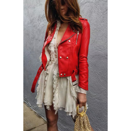 Biker Leather Jacket US 2900